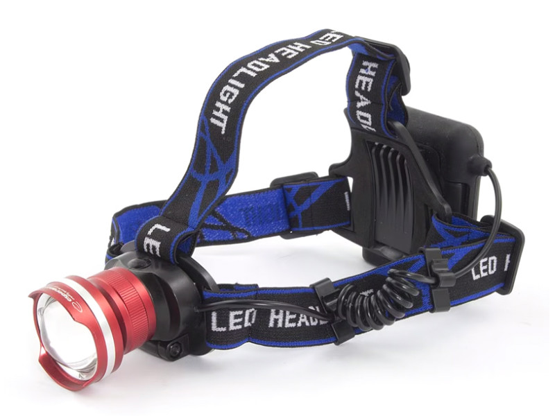 ESPERANZA φακός κεφαλής LED EOT001, 600lm, zoom, μαύρος/κόκκινος