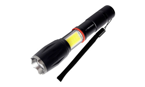 ESPERANZA φορητός φακός LED EOT070, 250lm, IPX3, zoom, με μαγνήτη, μαύρος