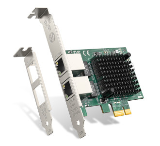 EDUP κάρτα επέκτασης δικτύου PCIe σε 2x RJ45 EP-9613, 1000Mbps