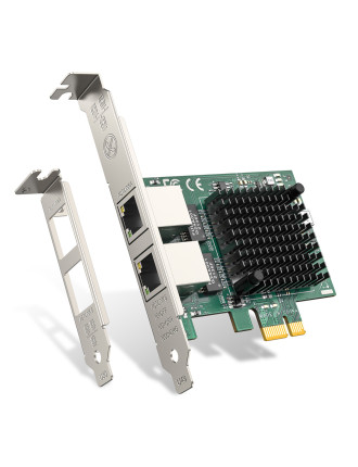 EDUP κάρτα επέκτασης δικτύου PCIe σε 2x RJ45 EP-9613, 1000Mbps