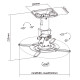 BRATECK Βάση για projectors EPB-2, οροφής, 360° περιστροφή, 15kg
