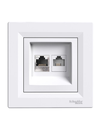 SCHNEIDER ELECTRIC επιτοίχια πρίζα δικτύου RJ45 & RJ12 Asfora EPH4900121 SCHNEIDER ELECTRIC επιτοίχια πρίζα δικτύου RJ45 & RJ12 Asfora EPH4900121