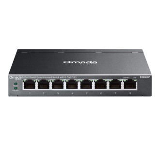 TP-LINK easy managed switch ES208GP, 8x Gigabit θύρες, PoE+, V1.0