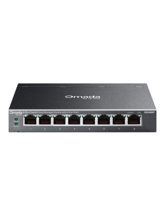 TP-LINK easy managed switch ES208GP, 8x Gigabit θύρες, PoE+, V1.0