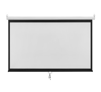 BRATECK οθόνη προβολής projector τοίχου/οροφής ESBA100, 221x124cm, 16:9/100", πτυσσόμενη