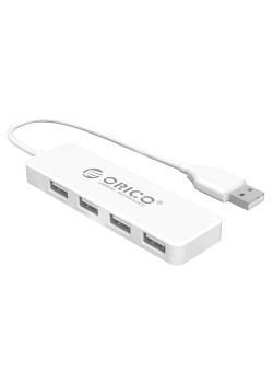 ORICO USB hub FL01, 4x θυρών, 480Mbps, USB σύνδεση, λευκό