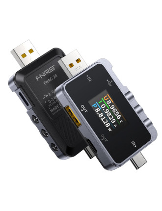 FNIRSI USB tester φόρτισης FNAC-28, USB & USB-C FNIRSI USB tester φόρτισης FNAC-28, USB & USB-C