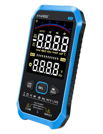 FNIRSI ψηφιακό πολύμετρο S1, 1000V AC/DC, NCV, RMS, επαναφορτιζόμενο