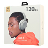 DOQAUS headphones FOCUS 5, ασύρματα & ενσύρματα, Φ40mm, 1000mAh, γκρι