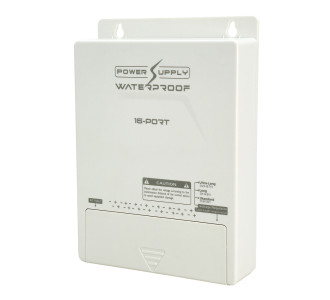 FOLKSAFE τροφοδοτικό συστημάτων CCTV FS-DC121608W, 16 εξόδων, 12V/8A, αδιάβροχο IP65