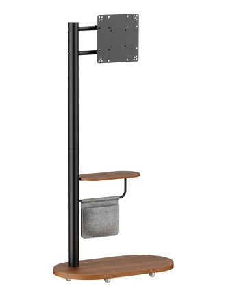 BRATECK βάση τηλεόρασης δαπέδου FS54-22T-02W, 17-43", έως 15kg, με ράφι & ροδάκια, μαύρη BRATECK βάση τηλεόρασης δαπέδου FS54-22T-02W, 17-43", έως 15kg, με ράφι & ροδάκια, μαύρη