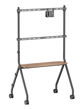 BRATECK βάση τηλεόρασης δαπέδου FS66-46F-01, 37-86", έως 80kg, με ράφι & ροδάκια