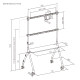 BRATECK βάση τηλεόρασης δαπέδου FS66-46F-01, 37-86", έως 80kg, με ράφι & ροδάκια