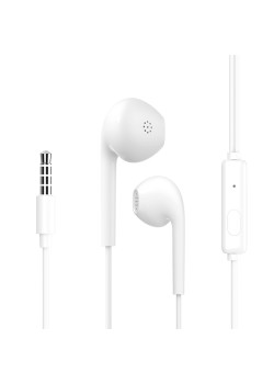 CELEBRAT earphones με μικρόφωνο G12, 3.5mm σύνδεση, Φ14.2mm, 1.2m, λευκό