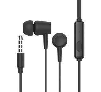 CELEBRAT earphones με μικρόφωνο G13, 3.5mm σύνδεση, Φ10mm, 1.2m, μαύρο