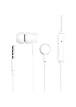 CELEBRAT earphones με μικρόφωνο G13, 3.5mm σύνδεση, Φ10mm, 1.2m, λευκό