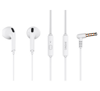 CELEBRAT earphones με μικρόφωνο G20, 3.5mm σύνδεση, Φ14mm, 1.2m, λευκά CELEBRAT earphones με μικρόφωνο G20, 3.5mm σύνδεση, Φ14mm, 1.2m, λευκά