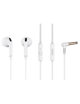 CELEBRAT earphones με μικρόφωνο G20, 3.5mm σύνδεση, Φ14mm, 1.2m, λευκά CELEBRAT earphones με μικρόφωνο G20, 3.5mm σύνδεση, Φ14mm, 1.2m, λευκά