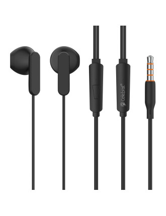 CELEBRAT earphones με μικρόφωνο G23, 3.5mm σύνδεση, Φ14mm, 1.2m, μαύρα CELEBRAT earphones με μικρόφωνο G23, 3.5mm σύνδεση, Φ14mm, 1.2m, μαύρα