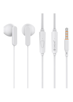 CELEBRAT earphones με μικρόφωνο G23, 3.5mm σύνδεση, Φ14mm, 1.2m, λευκά