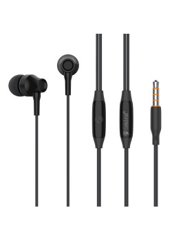 CELEBRAT earphones με μικρόφωνο G25, 3.5mm, 1.2m, μαύρα