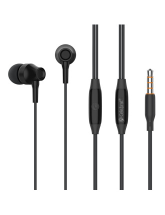 CELEBRAT earphones με μικρόφωνο G25, 3.5mm σύνδεση, Φ10mm, 1.2m, μαύρα CELEBRAT earphones με μικρόφωνο G25, 3.5mm σύνδεση, Φ10mm, 1.2m, μαύρα