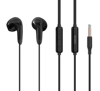 CELEBRAT earphones με μικρόφωνο G27, 3.5mm σύνδεση, Φ14mm, 1.2m, μαύρα