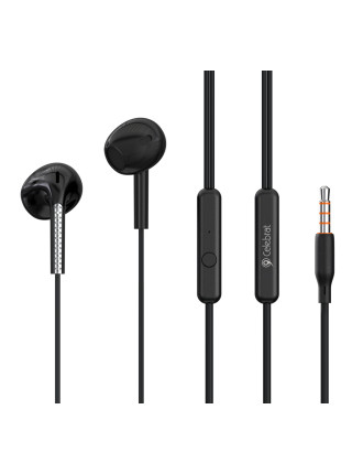 CELEBRAT earphones με μικρόφωνο G28, 3.5mm σύνδεση, Φ10mm, 1.2m, μαύρα CELEBRAT earphones με μικρόφωνο G28, 3.5mm σύνδεση, Φ10mm, 1.2m, μαύρα