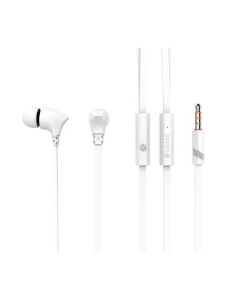 CELEBRAT earphones με μικρόφωνο G3, 3.5mm σύνδεση, Φ10mm, 1.2m, λευκά