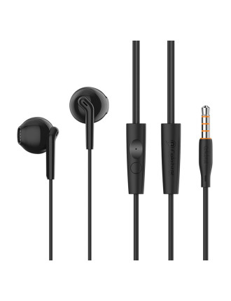 CELEBRAT earphones με μικρόφωνο G34, 3.5mm σύνδεση, 14mm, 1.2m, μαύρα