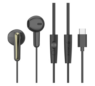 CELEBRAT earphones με μικρόφωνο G37, USB-C σύνδεση, 14.2mm, 1.2m, μαύρα CELEBRAT earphones με μικρόφωνο G37, USB-C σύνδεση, 14.2mm, 1.2m, μαύρα