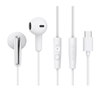 CELEBRAT earphones με μικρόφωνο G37, USB-C σύνδεση, 14.2mm, 1.2m, λευκά CELEBRAT earphones με μικρόφωνο G37, USB-C σύνδεση, 14.2mm, 1.2m, λευκά