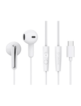 CELEBRAT earphones με μικρόφωνο G37, USB-C σύνδεση, 14.2mm, 1.2m, λευκά CELEBRAT earphones με μικρόφωνο G37, USB-C σύνδεση, 14.2mm, 1.2m, λευκά