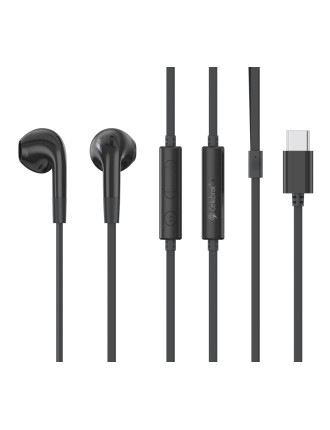 CELEBRAT earphones με μικρόφωνο G39, USB-C σύνδεση, 14mm, 1.2m, μαύρα CELEBRAT earphones με μικρόφωνο G39, USB-C σύνδεση, 14mm, 1.2m, μαύρα