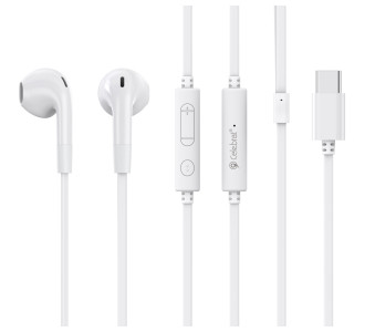 CELEBRAT earphones με μικρόφωνο G39, USB-C σύνδεση, 14mm, 1.2m, λευκά CELEBRAT earphones με μικρόφωνο G39, USB-C σύνδεση, 14mm, 1.2m, λευκά