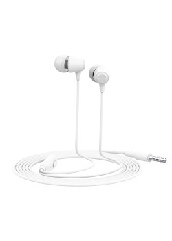 CELEBRAT earphones με μικρόφωνο G4, 3.5mm σύνδεση, Φ10mm, 1.2m, λευκό