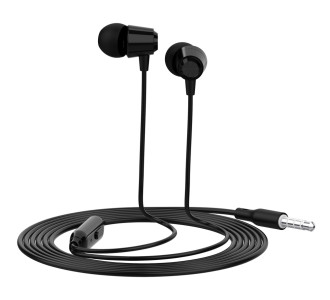 CELEBRAT earphones με μικρόφωνο G4, 3.5mm σύνδεση, Φ10mm, 1.2m, μαύρο