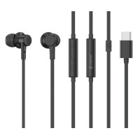 CELEBRAT earphones με μικρόφωνο G40, USB-C σύνδεση, 10mm, 1.2m, μαύρα
