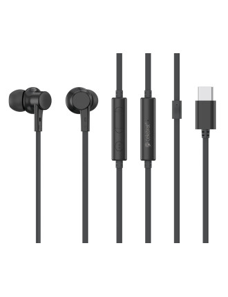 CELEBRAT earphones με μικρόφωνο G40, USB-C σύνδεση, 10mm, 1.2m, μαύρα CELEBRAT earphones με μικρόφωνο G40, USB-C σύνδεση, 10mm, 1.2m, μαύρα