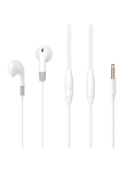 CELEBRAT earphones με μικρόφωνο G8, 3.5mm σύνδεση, Φ14.2mm, 1.2m, λευκά