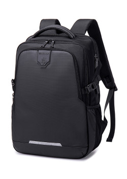 GOLDEN WOLF τσάντα πλάτης GB00444, με θήκη laptop 15.6", 23L, μαύρη