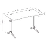 BRATECK gaming γραφείο GMD03-2, 1200x600mm, μαύρο BRATECK gaming γραφείο GMD03-2, 1200x600mm, μαύρο