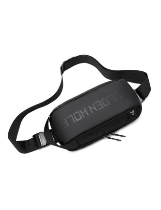 GOLDEN WOLF τσάντα μέσης GXB00131, αδιάβροχη, μαύρη GOLDEN WOLF τσάντα μέσης GXB00131, αδιάβροχη, μαύρη