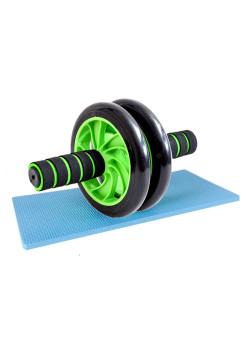 Ρόδα κοιλιακών AB Wheel GYM-0001, μαύρο-πράσινο