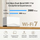 MERCUSYS Whole Home Mesh Wi-Fi 7 System Halo H27BE, 3.6Gbps Dual Band, 2τμχ, V.1.0