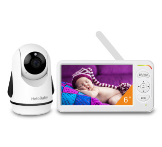 HELLOBABY ενδοεπικοινωνία μωρού HB6364 με κάμερα & οθόνη 6", 720p, PTZ