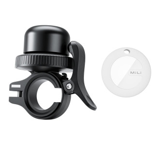 MILI κουδούνι ποδηλάτου με smart tag MiTag Duo, iOS & Android, Bluetooth tracker, μαύρο/λευκό MILI κουδούνι ποδηλάτου με smart tag MiTag Duo, iOS & Android, Bluetooth tracker, μαύρο/λευκό
