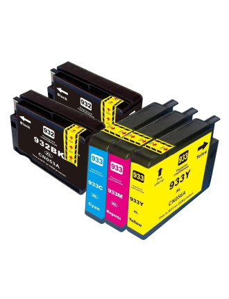 Σετ συμβατά Inkjet για HP, 2x 932XL μαύρο, 1x 933XL magenta, 1x 933XL κίτρινο, 1x 933XL κυανό