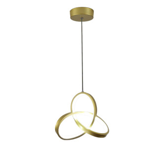 POWERTECH LED φωτιστικό οροφής HLL-0122, 15W, 4000K, Φ22cm x 1m, χρυσό
