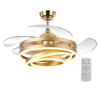 POWERTECH ανεμιστήρας οροφής HLL-0130 με LED φως, 72W, Φ106x50cm, χρυσός POWERTECH ανεμιστήρας οροφής HLL-0130 με LED φως, 72W, Φ106x50cm, χρυσός